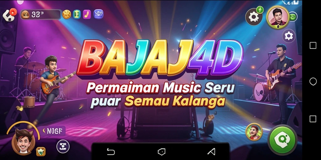 Tampilan gameplay menarik dari BAJAJ4D yang penuh musik.