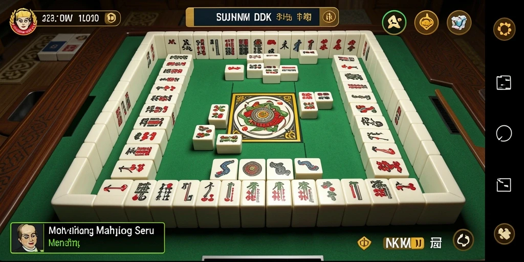 Screenshot DKK yang menunjukkan gameplay Mahjong yang menarik.