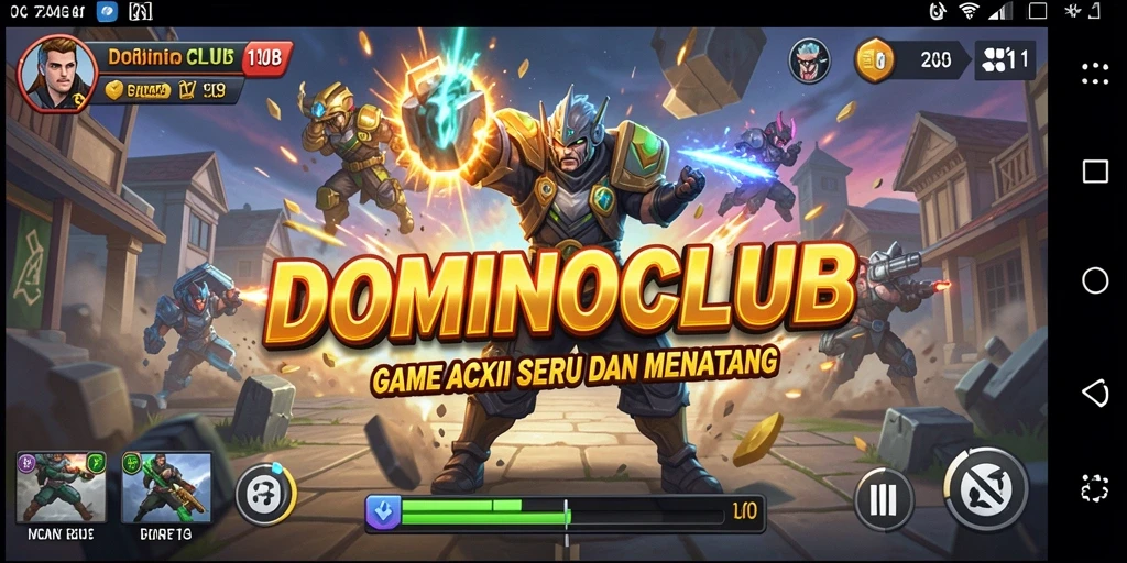 Tampilan gameplay seru dalam DOMINOCLUB yang penuh aksi.