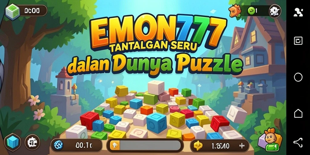 Screenshot gameplay Puzzle EMON777 yang menantang dan seru.