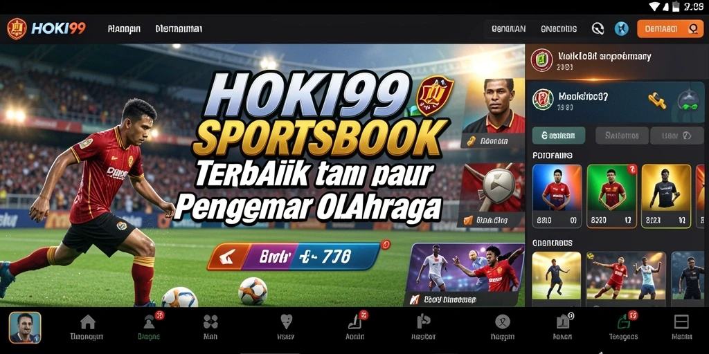 Screenshot tampilan utama HOKI99 dengan fitur taruhan olahraga.