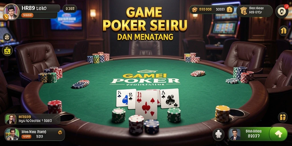 Tampilan gameplay Poker yang seru dan menarik di HR89.