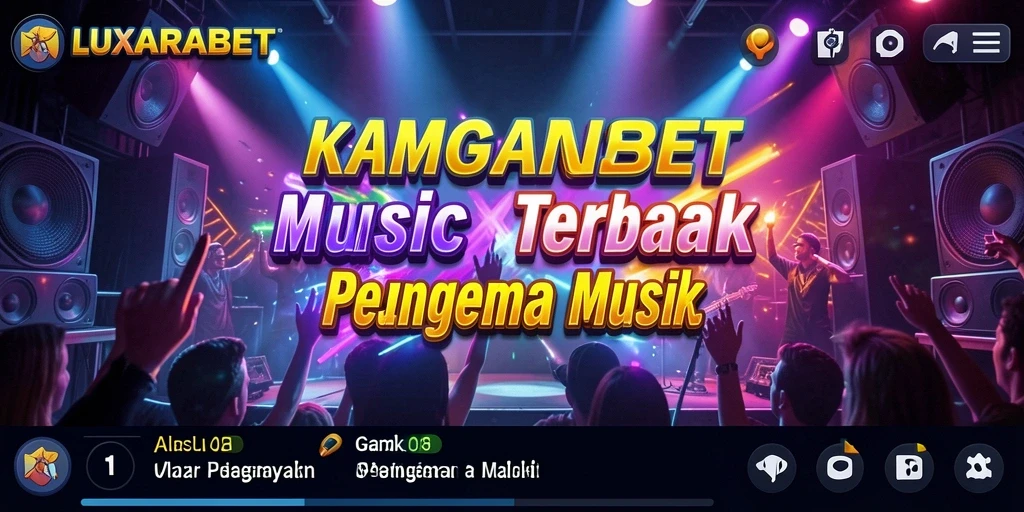 Screenshot LUXARABET menampilkan antarmuka permainan musik yang menarik.