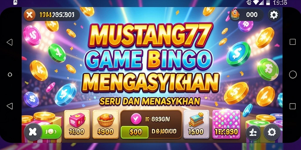 Screenshot gameplay seru dari MUSTANG77, menunjukkan pemain yang antusias.