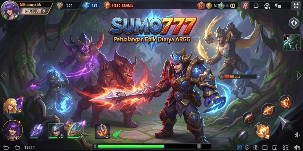 Tampilan gameplay SUMO777 yang menakjubkan dalam pertempuran ARPG.